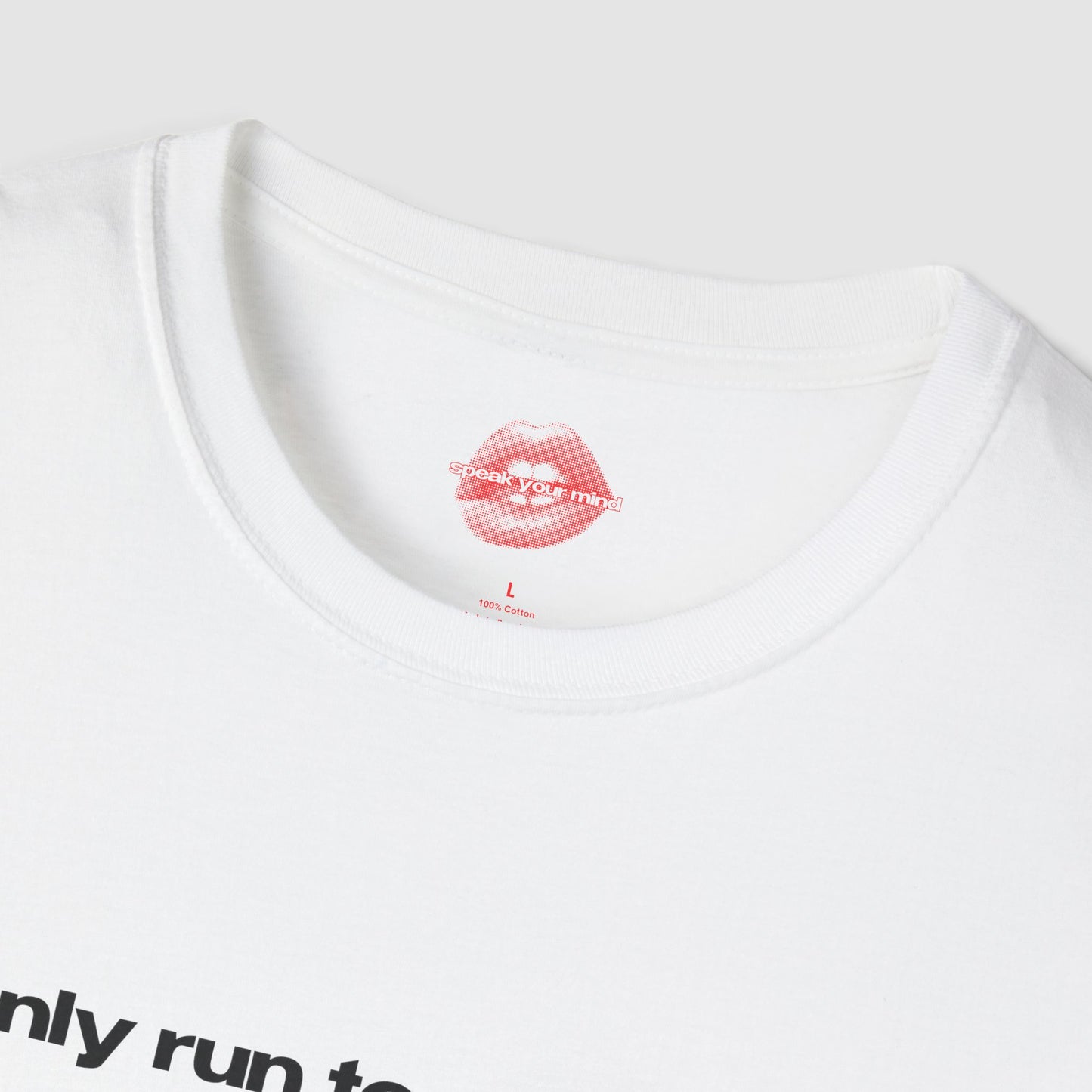 "I Only Run To Get Away From My Thoughts." | Text Only | T-Shirt