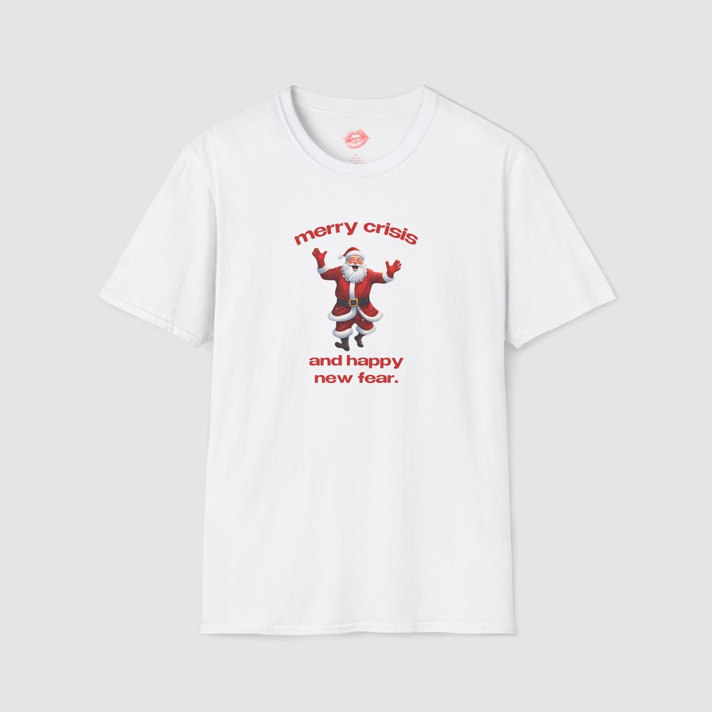 "Merry Crisis And Happy New Fear." | Dancing Santa | T-Shirt