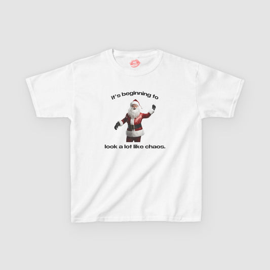 "It's Beginning To Look A Lot Like Chaos." | Santa | Baby Tee