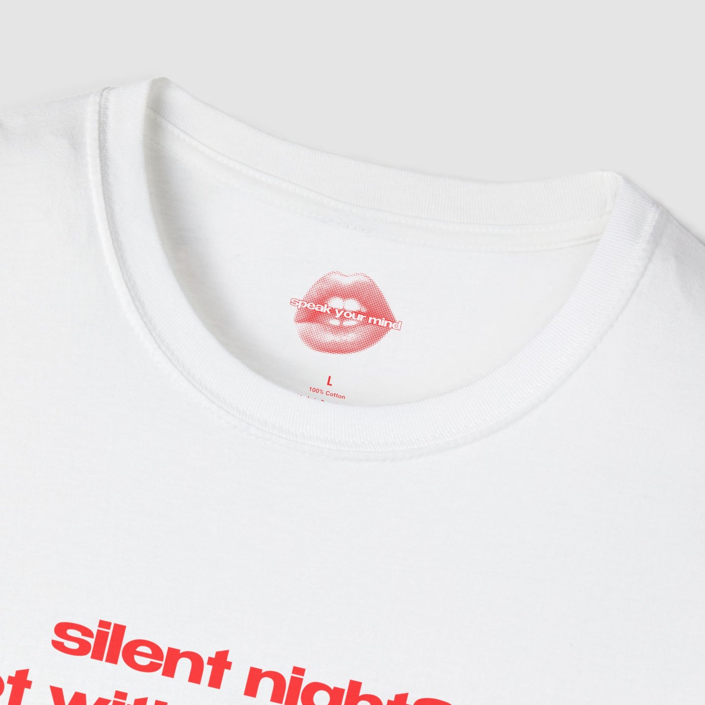 "Silent Night? Not With My Family." | Text Only | T-Shirt