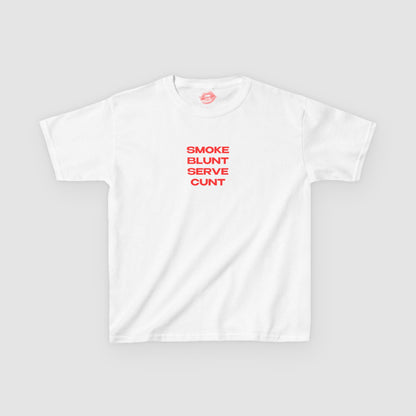 "Smoke Blunt Serve Cunt." | Text Only | Baby Tee