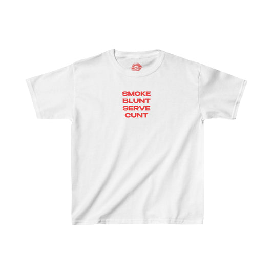 "Smoke Blunt Serve Cunt." | Text Only | Baby Tee