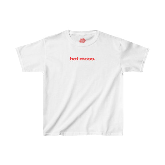 "Hot Mess." | Text Only | Baby Tee