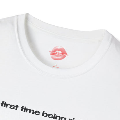 "First Time Being Rich." | Text Only | T-Shirt