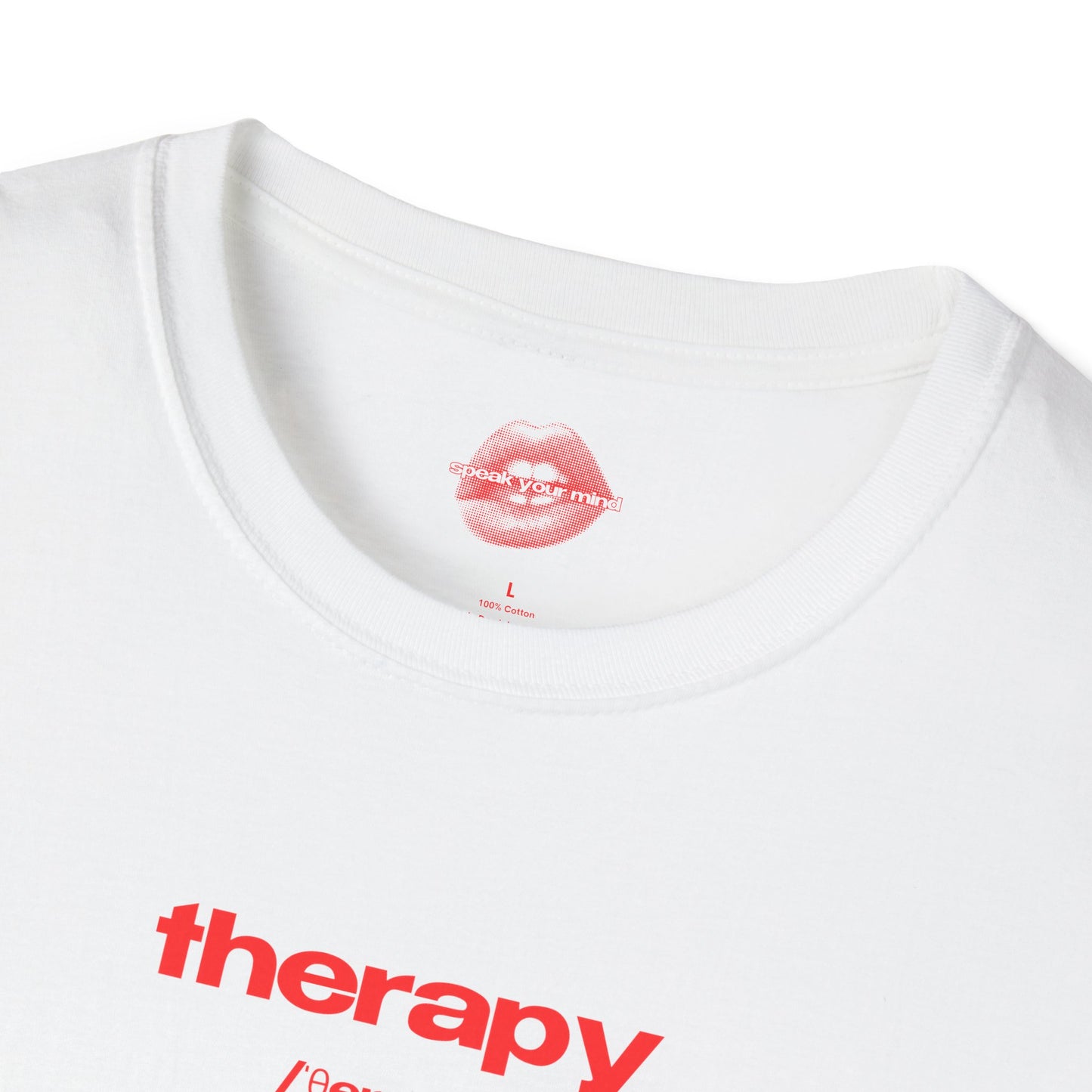 "Therapy - Because "Just Vibing" Was Not Working Out Well Enough Apparently." | Text Only | T-Shirt