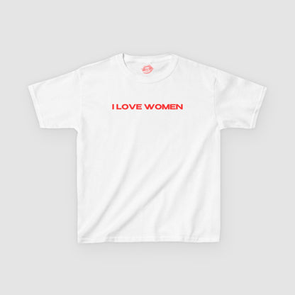 "I Love Women" | Text Only | Baby Tee