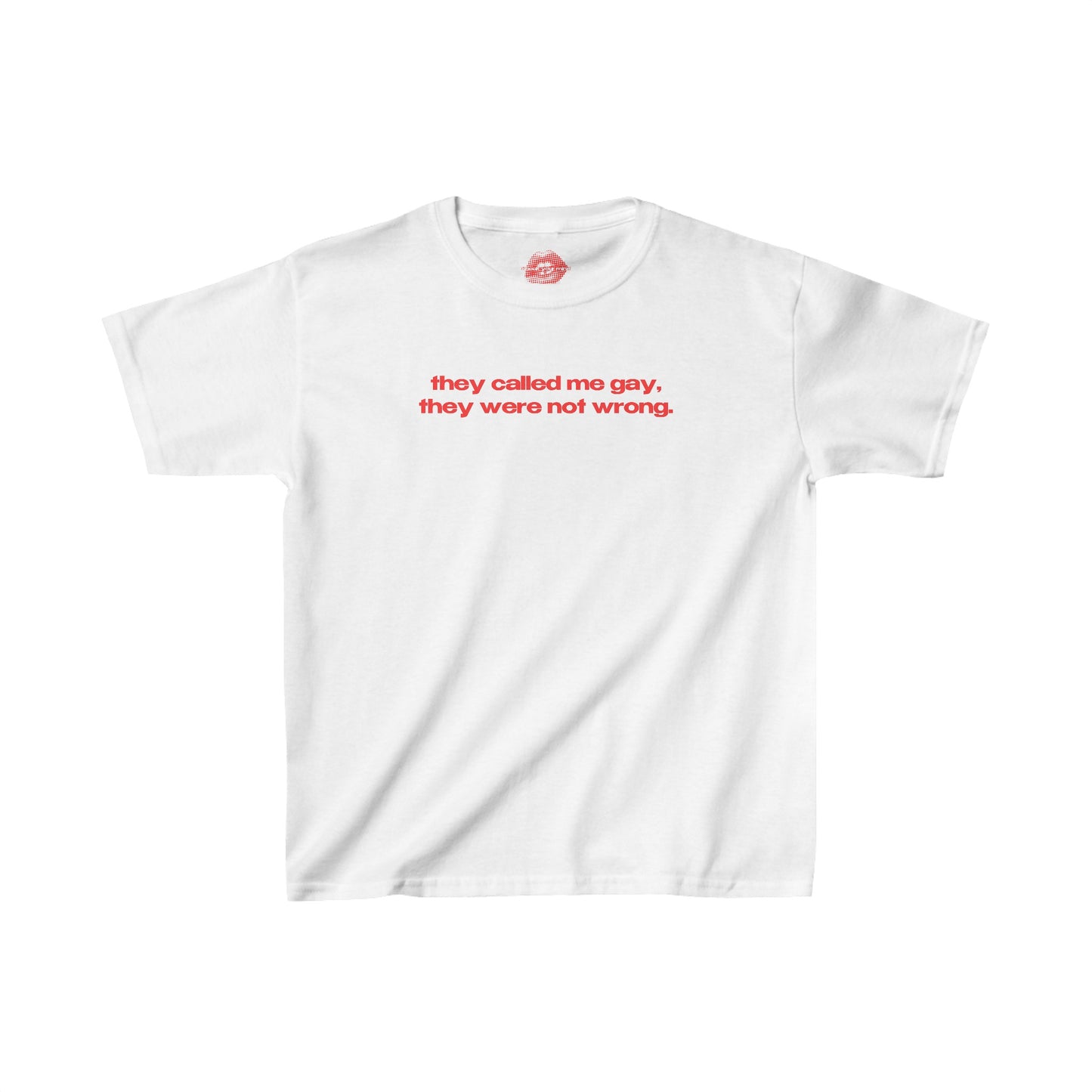 "They Called Me Gay, They Were Not Wrong." | Text Only | Baby Tee