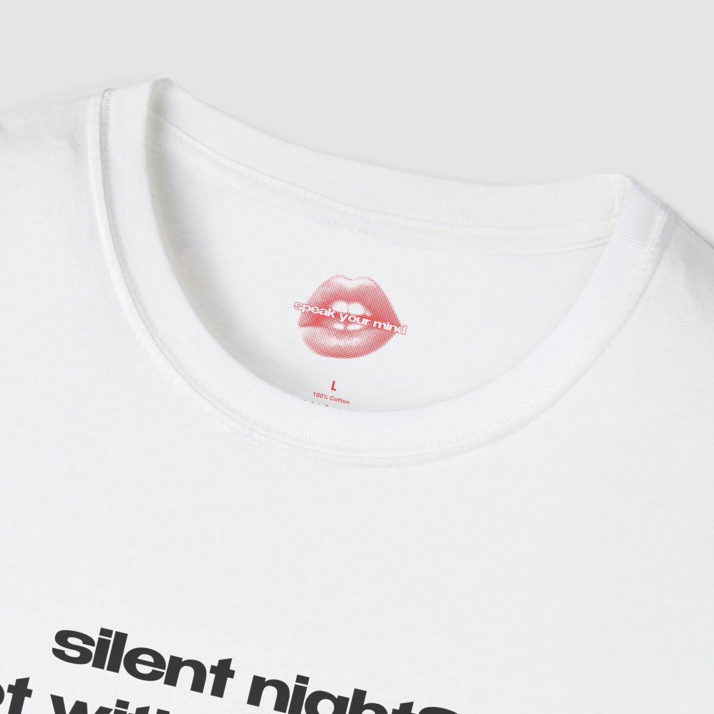 "Silent Night? Not With My Family." | Text Only | T-Shirt
