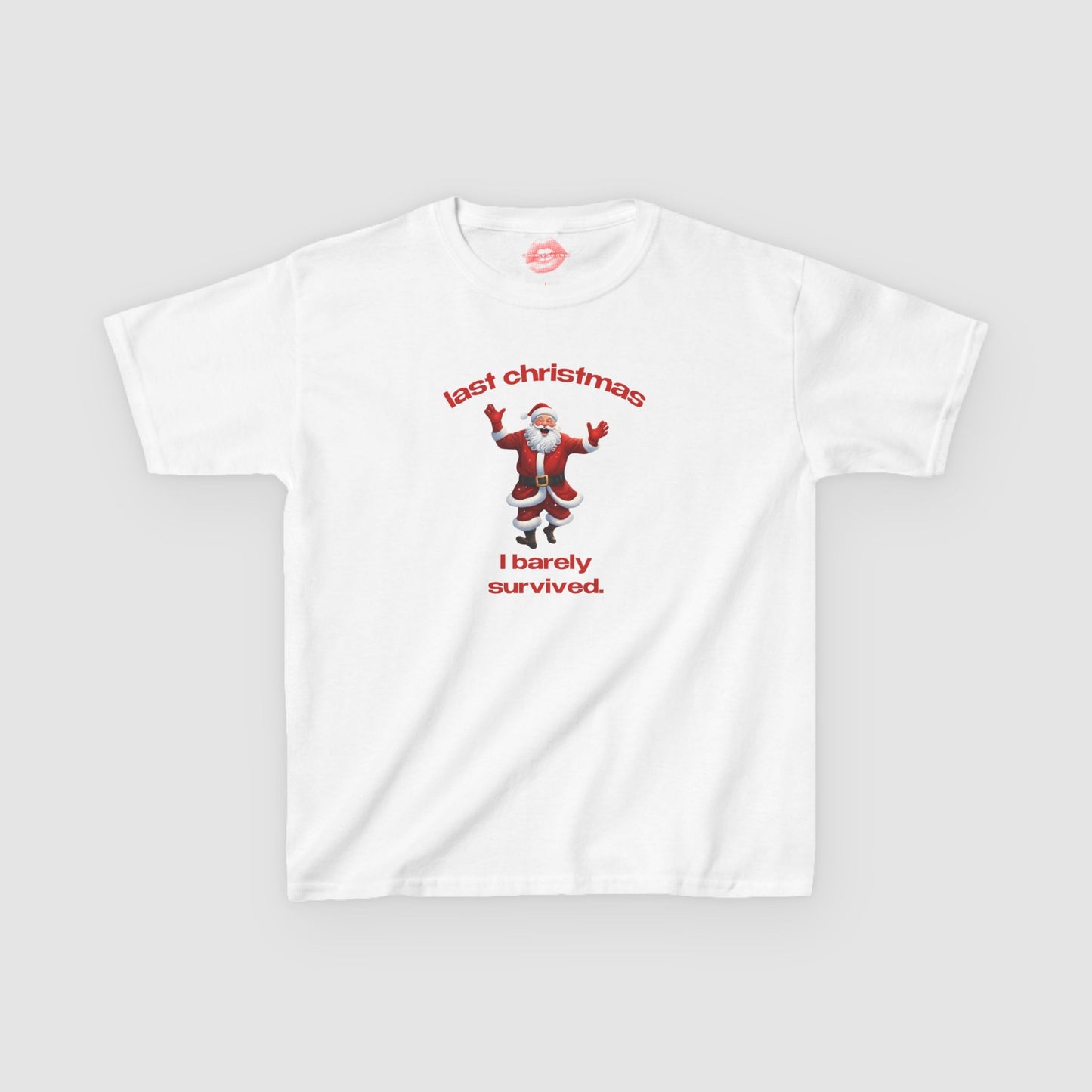 "Last Christmas I Barely Survived." | Dancing Santa | Baby Tee