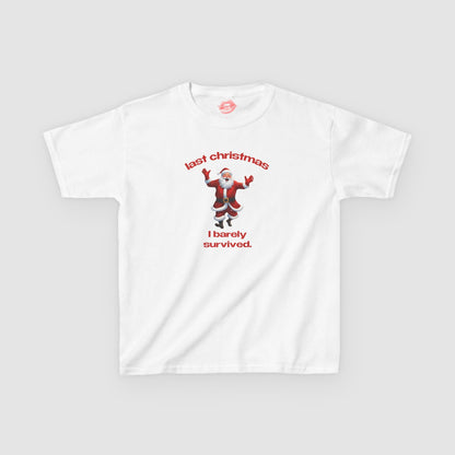 "Last Christmas I Barely Survived." | Dancing Santa | Baby Tee