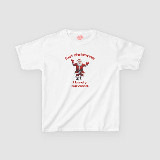 "Last Christmas I Barely Survived." | Dancing Santa | Baby Tee