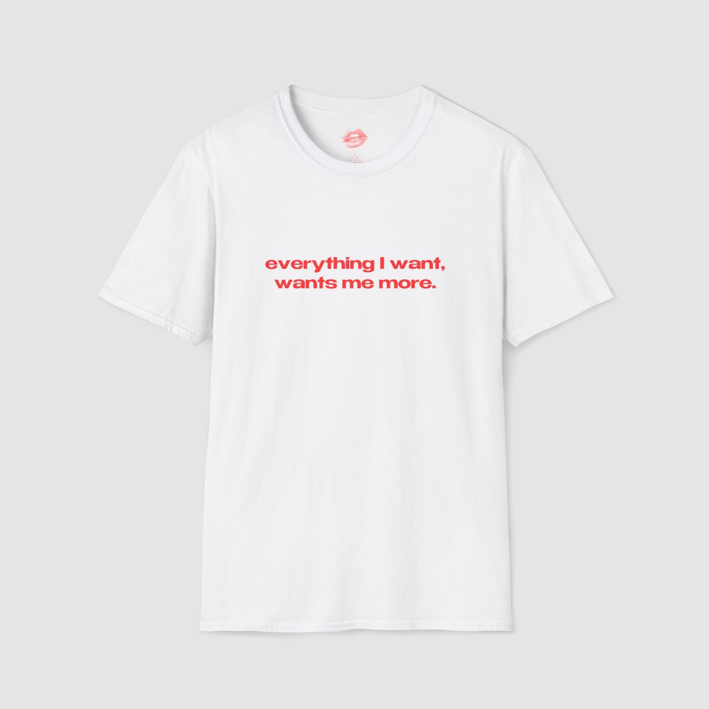 "Everything I Want, Wants Me More." | Text Only | T-Shirt