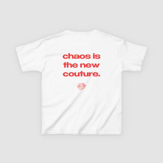 "Hot Mess Express. Chaos Is The New Couture." | Text Only | Baby Tee