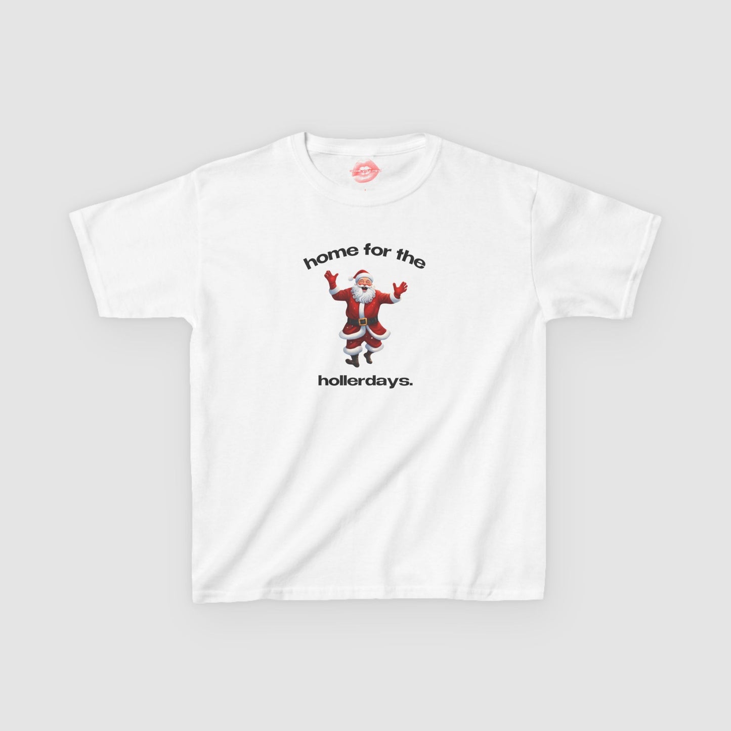 "Home For The Hollerdays." | Dancing Santa | Baby Tee