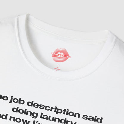 "The Job Description Said Doing Laundry, And Now I'm Convicted Of Tax Fraud?" | Text Only | T-Shirt