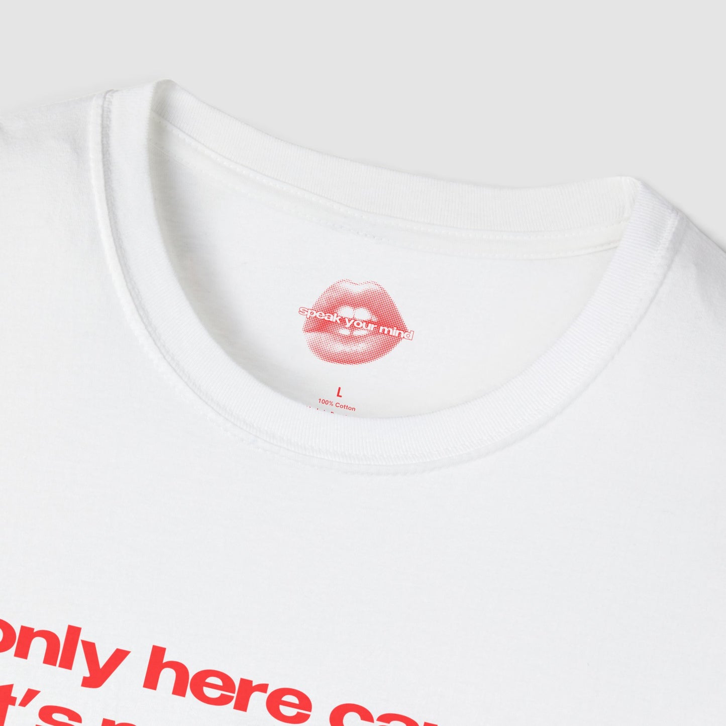 "Only Here Cause It's Mandatory." | Text Only | T-Shirt