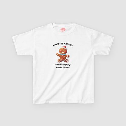 "Merry Crisis And Happy New Fear." | Gingerbread Man | Baby Tee