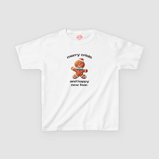 "Merry Crisis And Happy New Fear." | Gingerbread Man | Baby Tee
