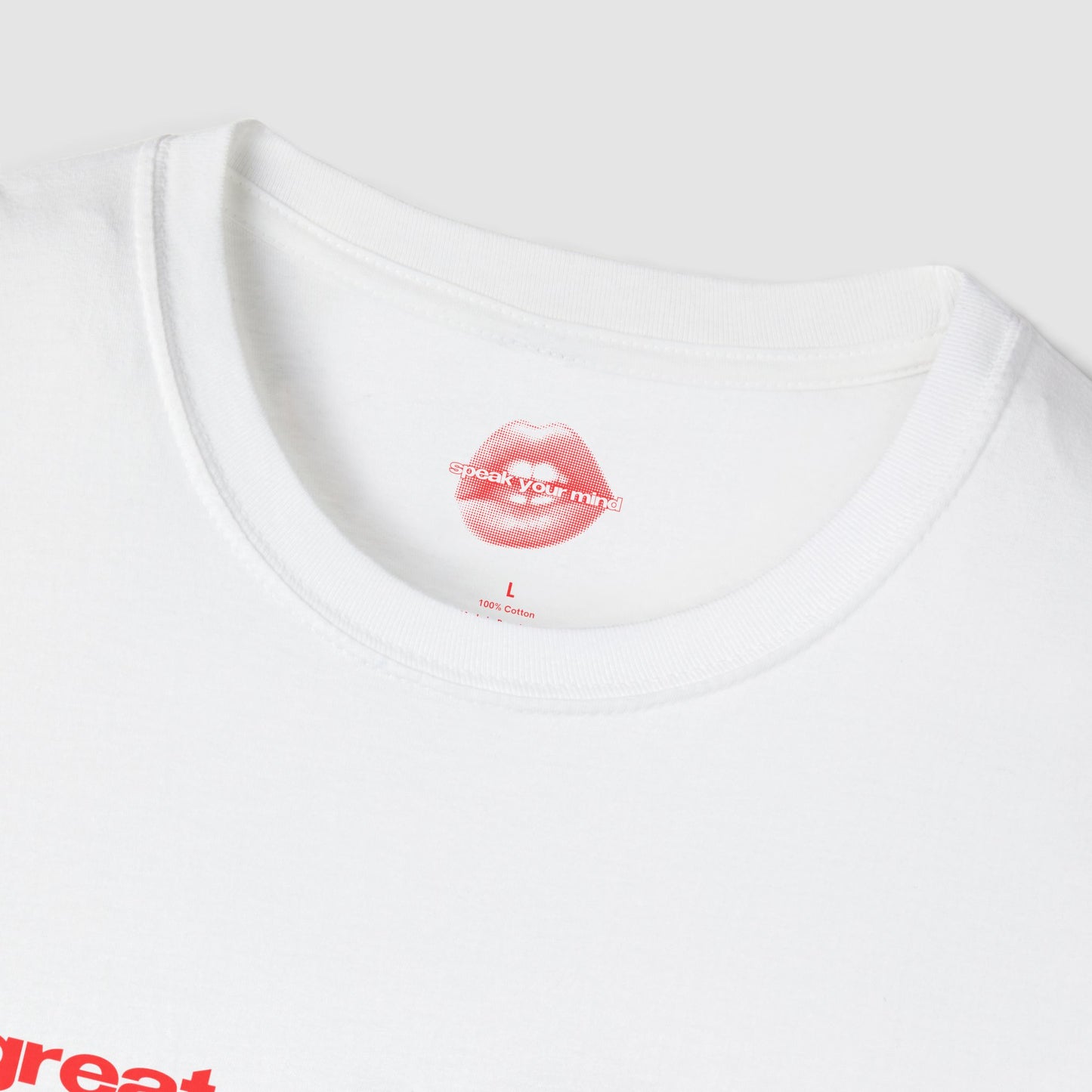 "A Great Man Is Barely The Average Woman." | Text Only | T-Shirt