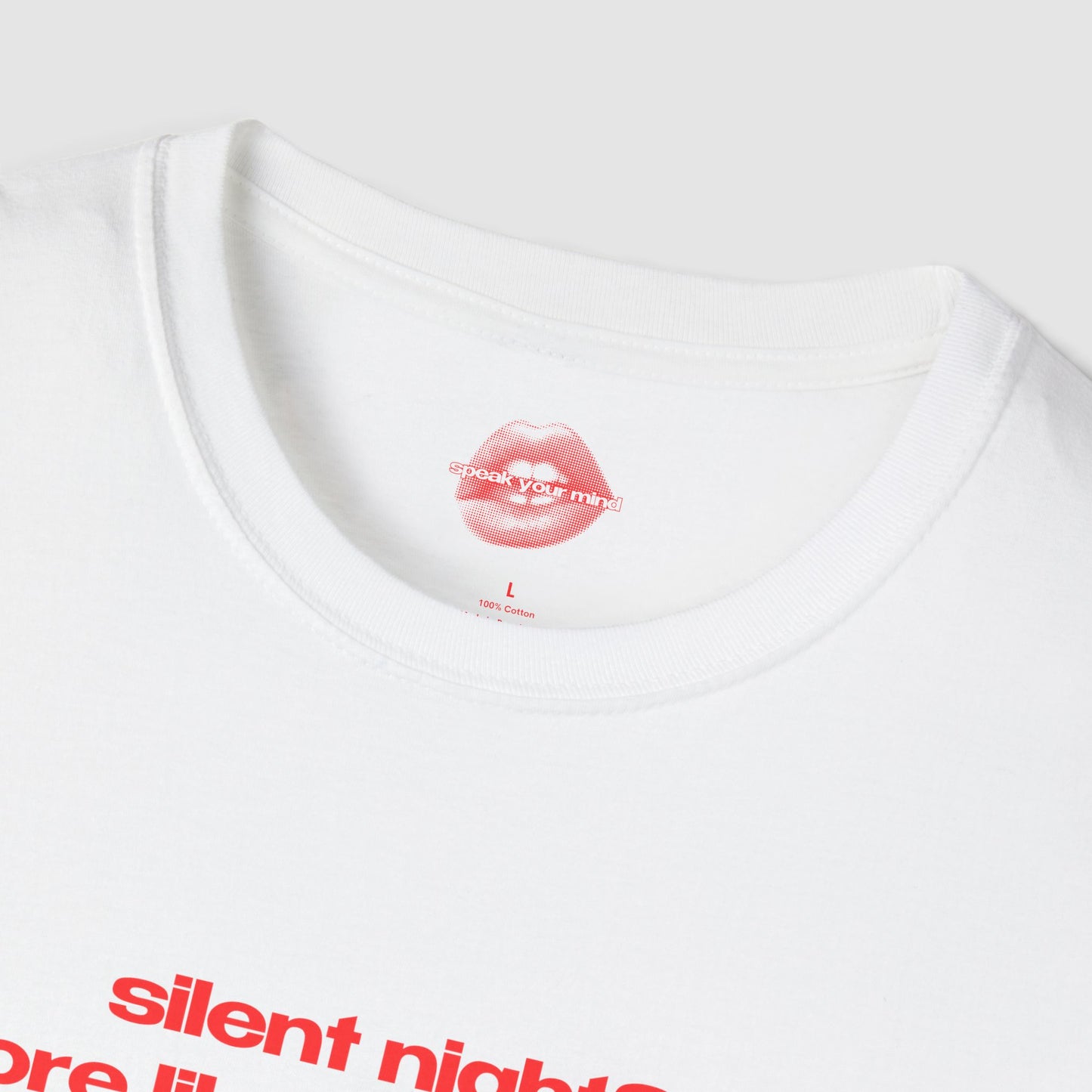 "Silent Night? More Like O Holy Fight." | Text Only | T-Shirt