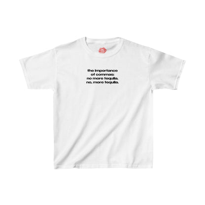 "The Importance Of Commas..." | Text Only | Baby Tee