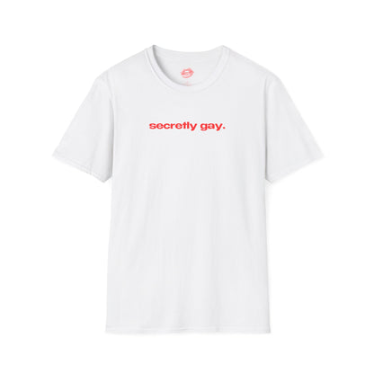 "Secretly Gay." | Text Only | T-Shirt