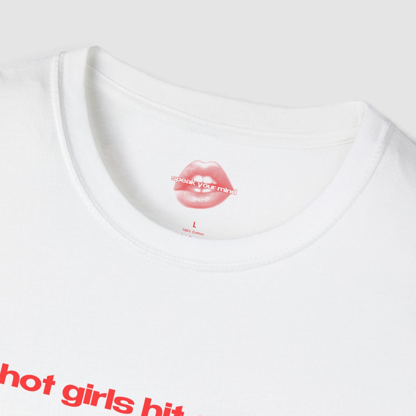 "Hot Girls Hit Curbs." | Text Only | T-Shirt