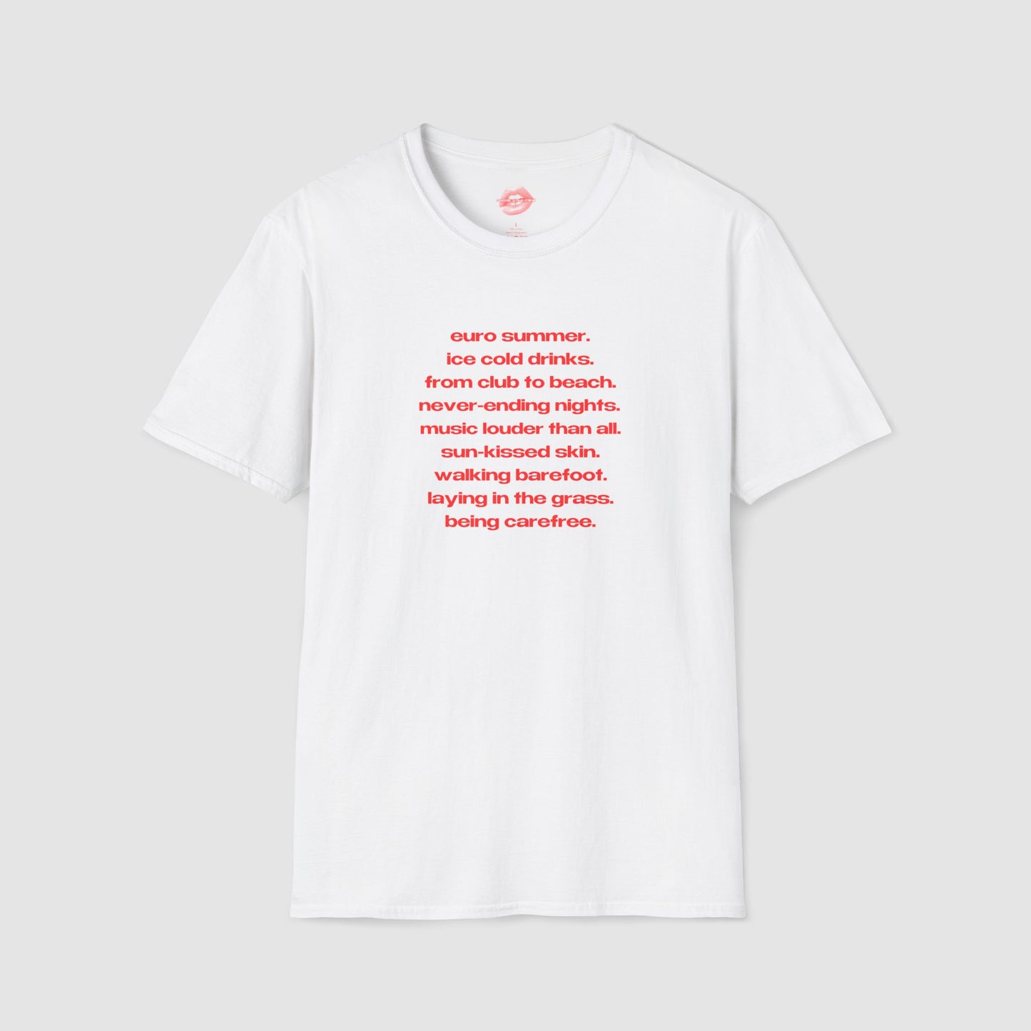 "Euro Summer." | List Text Only | T-Shirt