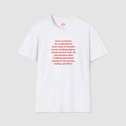 "Euro Summer." | List Text Only | T-Shirt