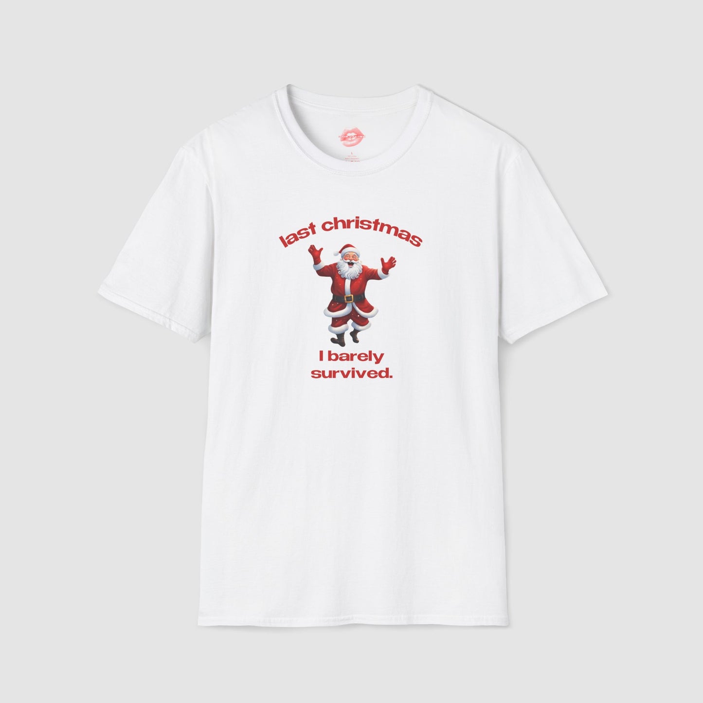 "Last Christmas I Barely Survived." | Dancing Santa | T-Shirt