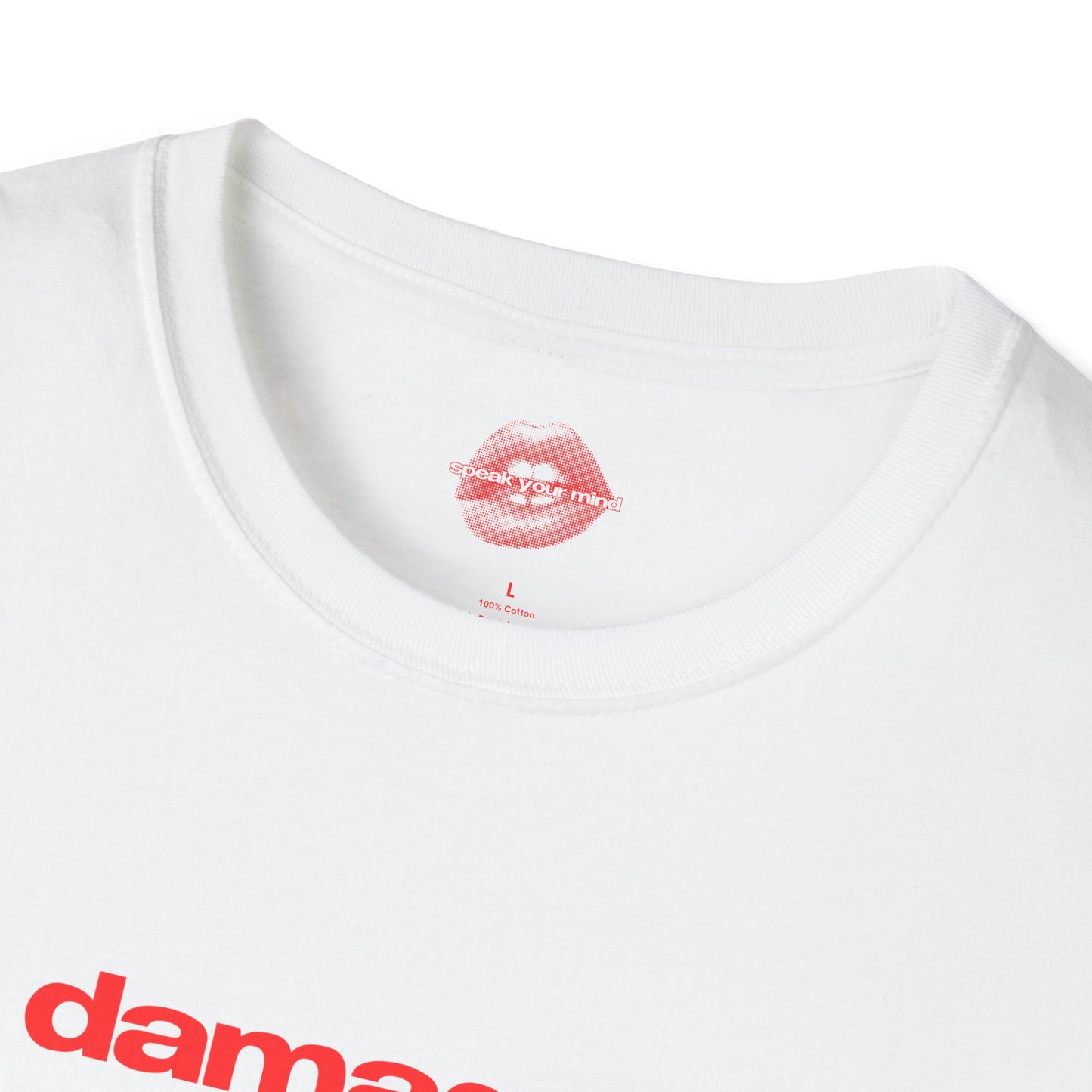 "Damaged. (But In A Hot Way.)" | Text Only | T-Shirt