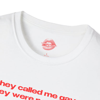 "They Called Me Gay, They Were Not Wrong." | Text Only | T-Shirt