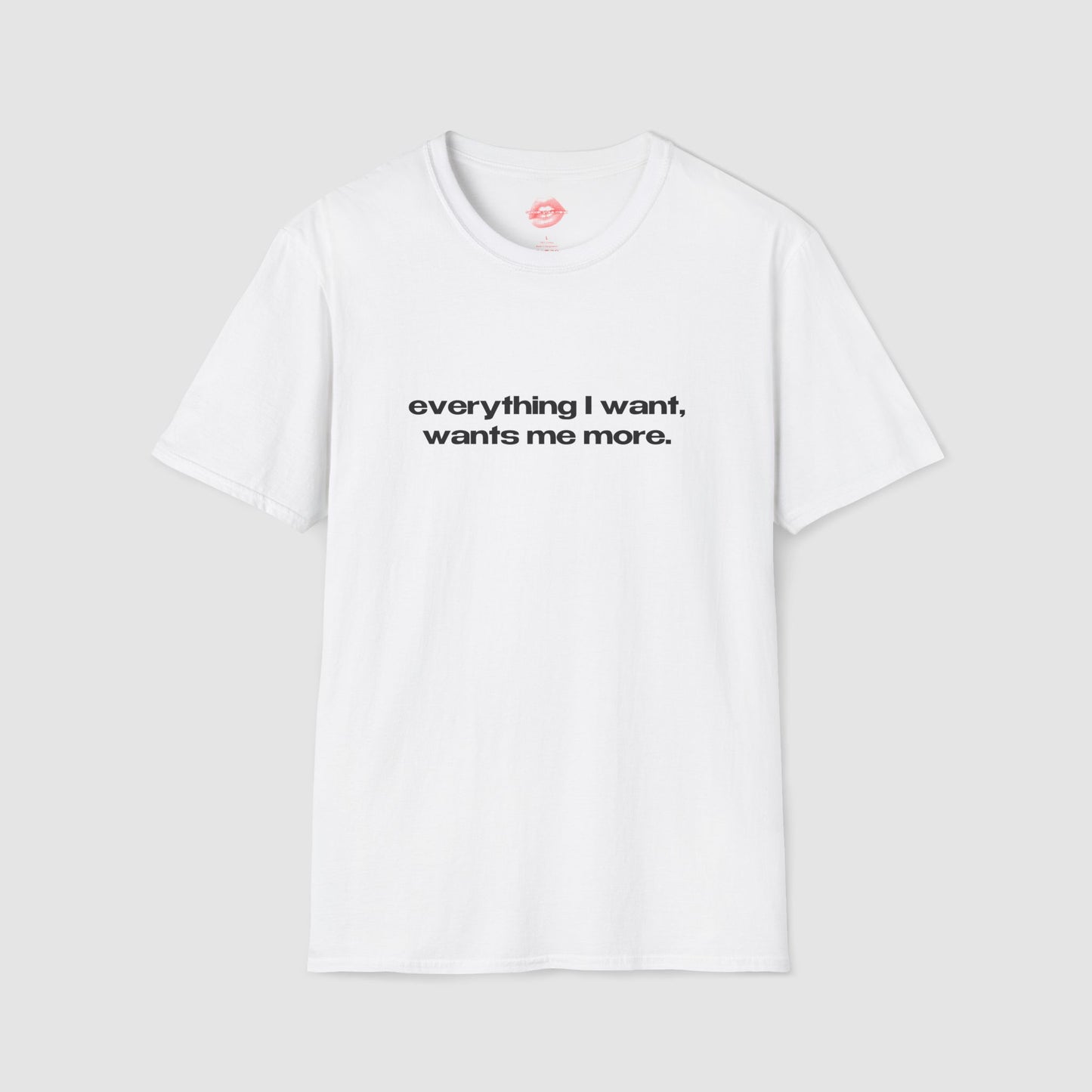 "Everything I Want, Wants Me More." | Text Only | T-Shirt