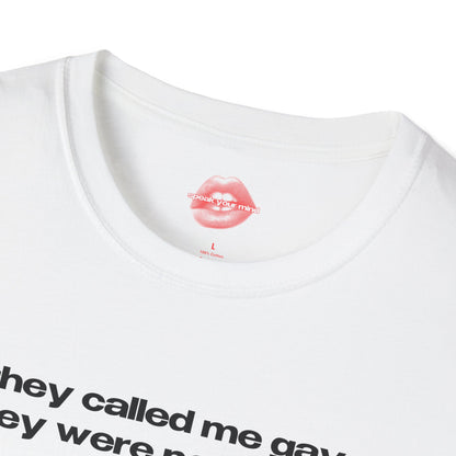 "They Called Me Gay, They Were Not Wrong." | Text Only | T-Shirt