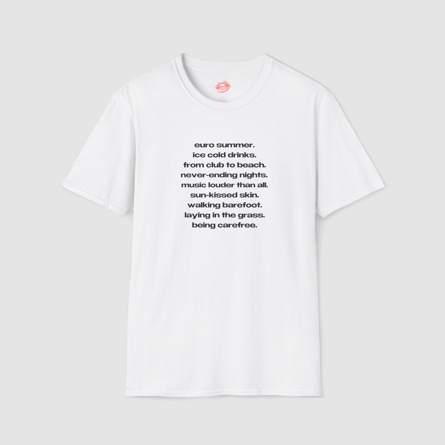 "Euro Summer." | List Text Only | T-Shirt