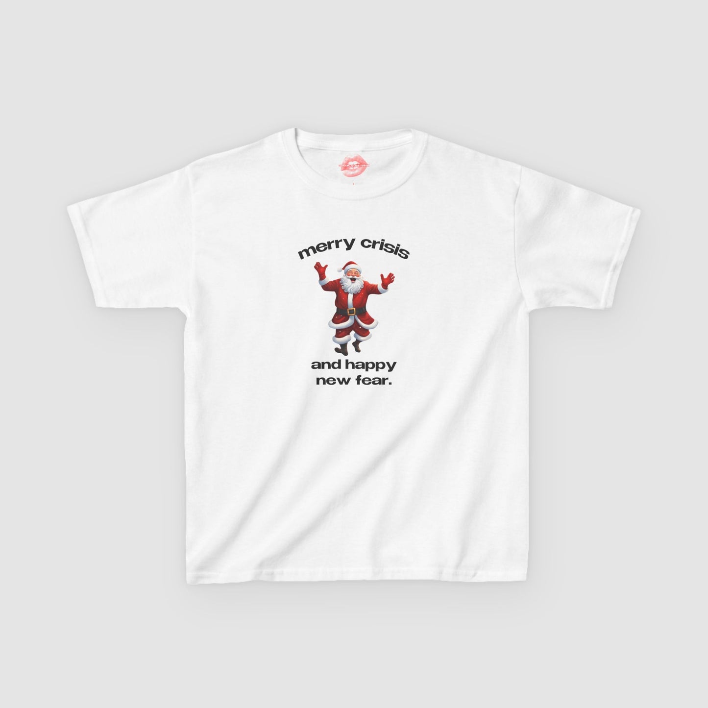 "Merry Crisis And Happy New Fear." | Dancing Santa | Baby Tee